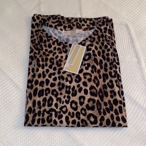 Michael Kors Leopard Print Top NWT